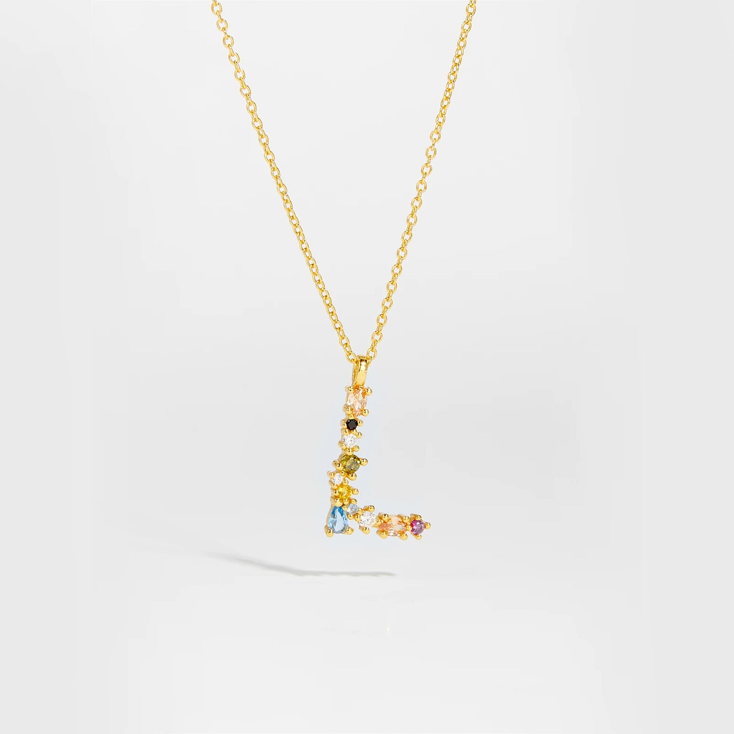 Gilded Grace Monogram Necklace Gold L
