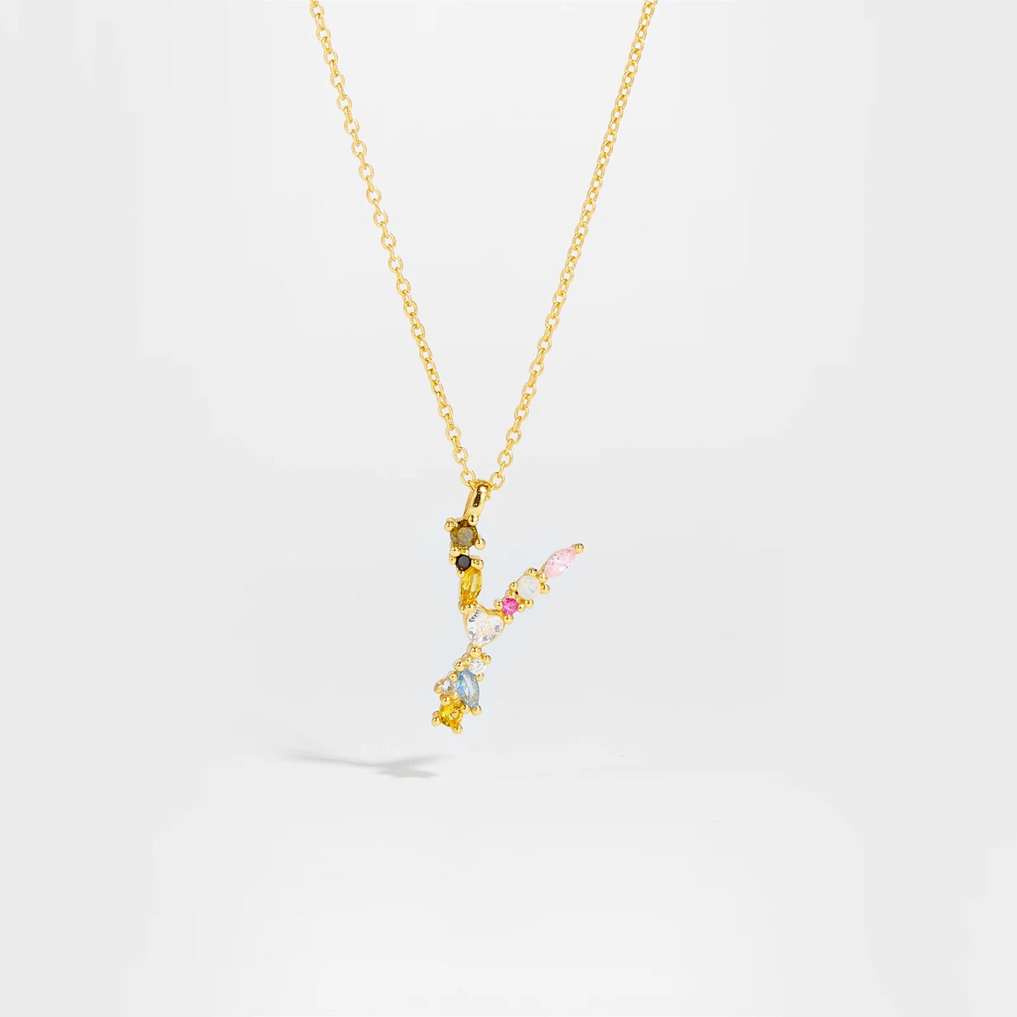 Gilded Grace Monogram Necklace Gold Y