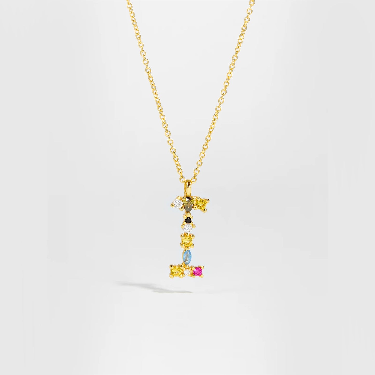 Gilded Grace Monogram Necklace Gold I