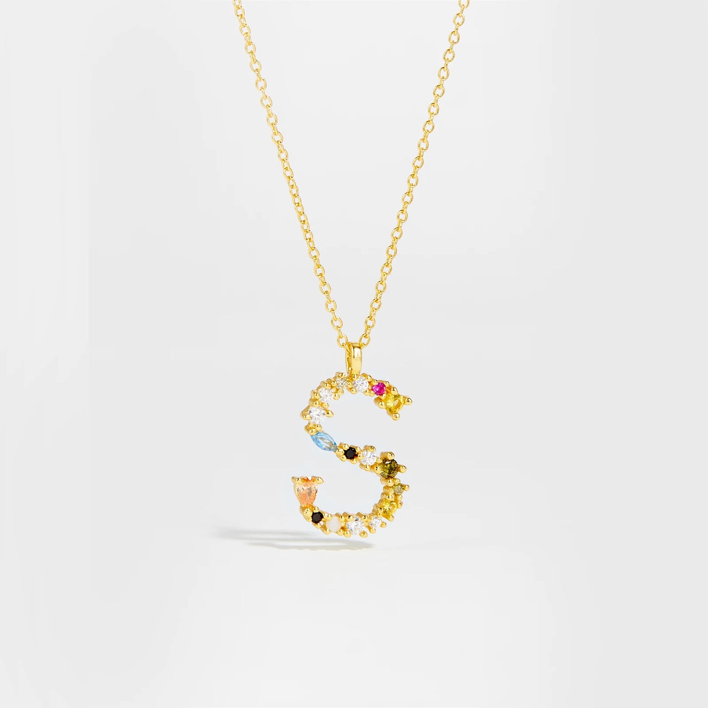 Gilded Grace Monogram Necklace Gold S