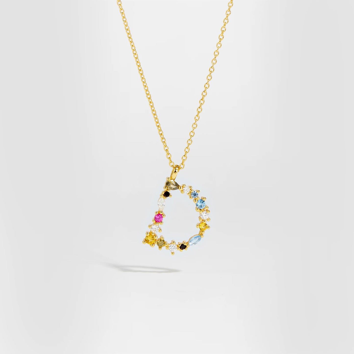Gilded Grace Monogram Necklace Gold D