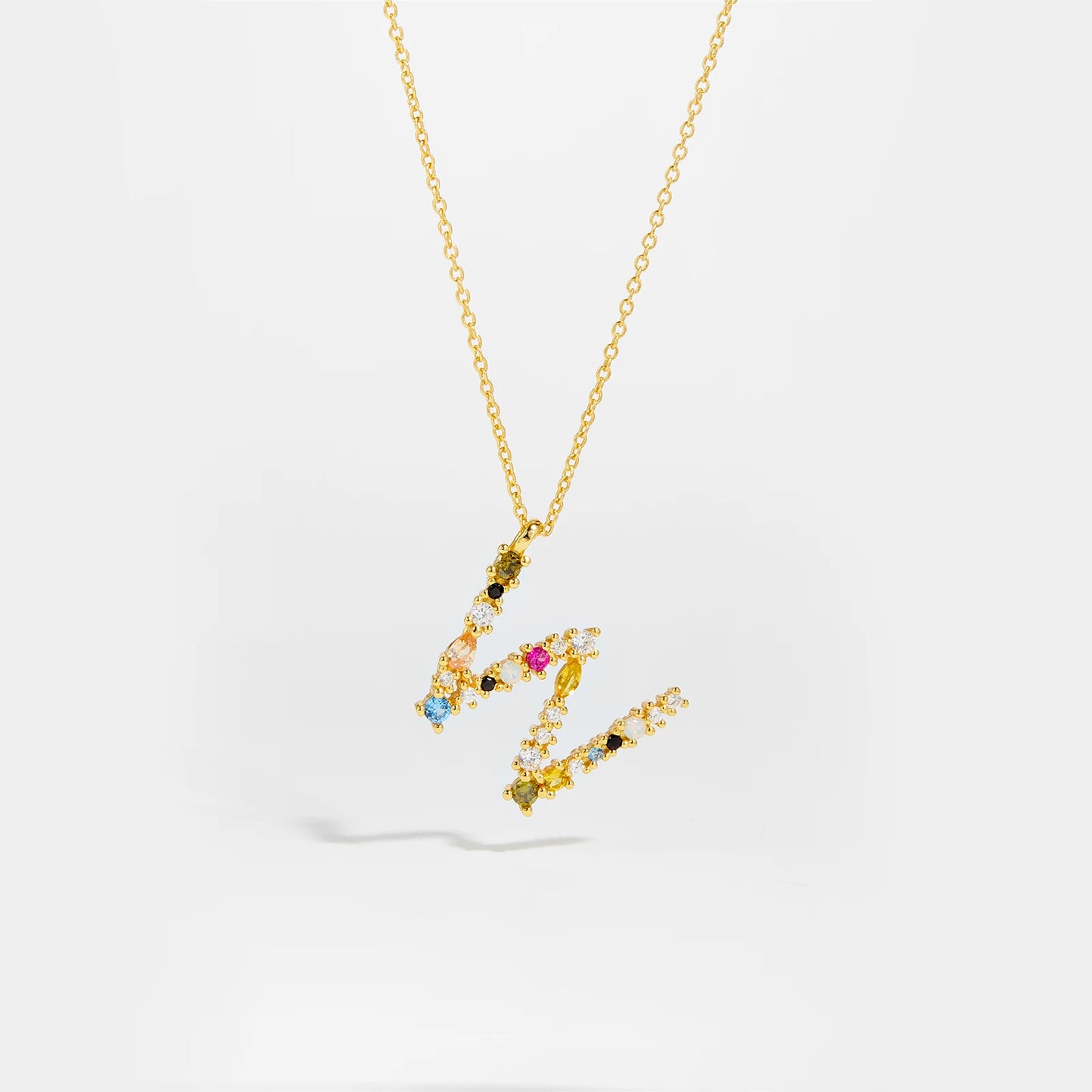 Gilded Grace Monogram Necklace Gold W