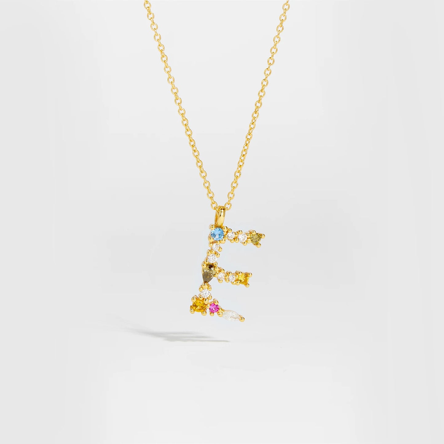 Gilded Grace Monogram Necklace Gold E