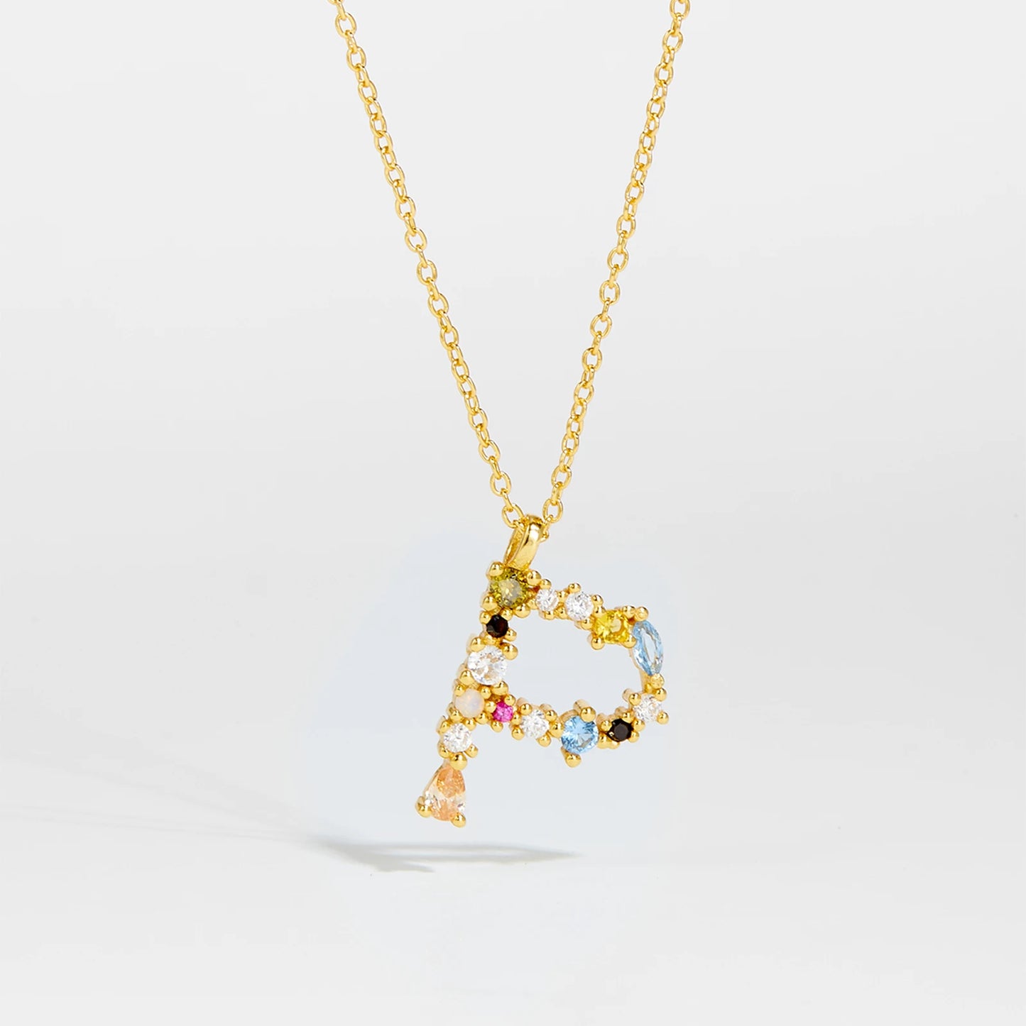 Gilded Grace Monogram Necklace Gold P