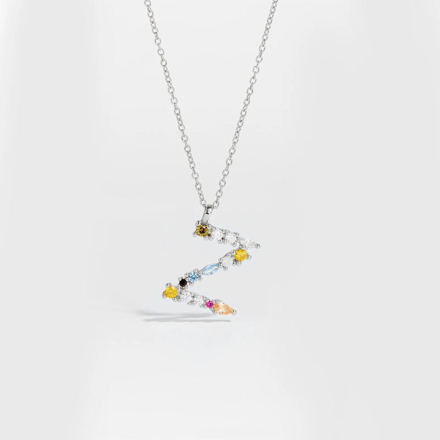 Gilded Grace Monogram Necklace Silver Z