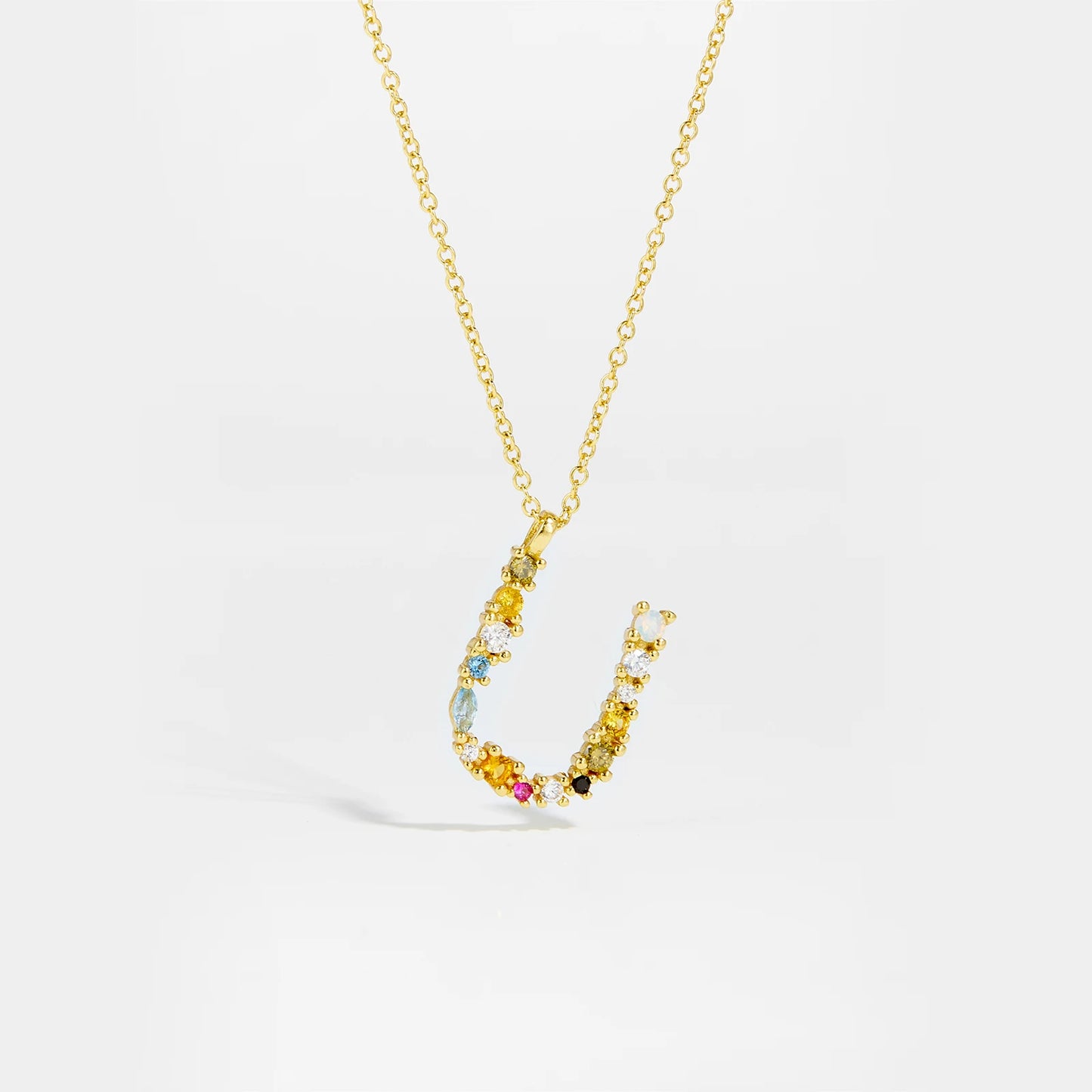 Gilded Grace Monogram Necklace Gold U