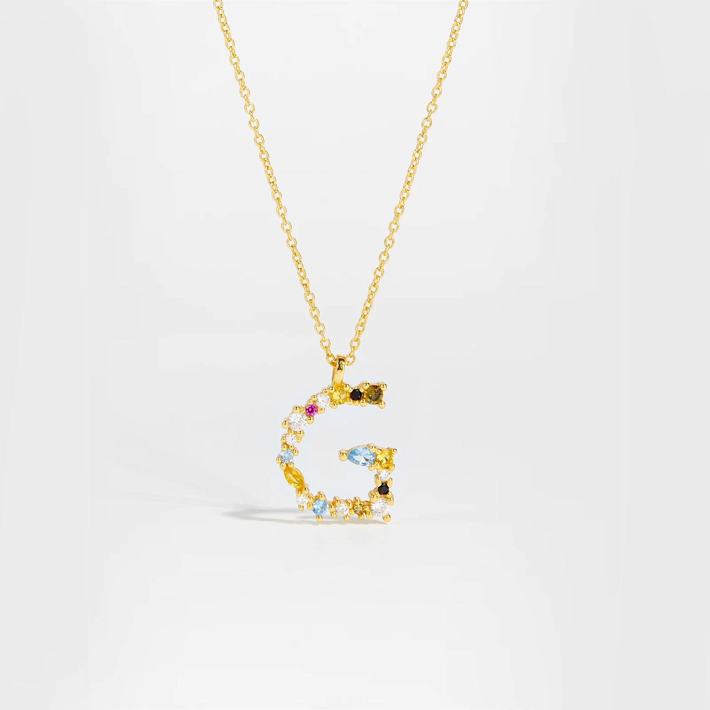 Gilded Grace Monogram Necklace Gold G