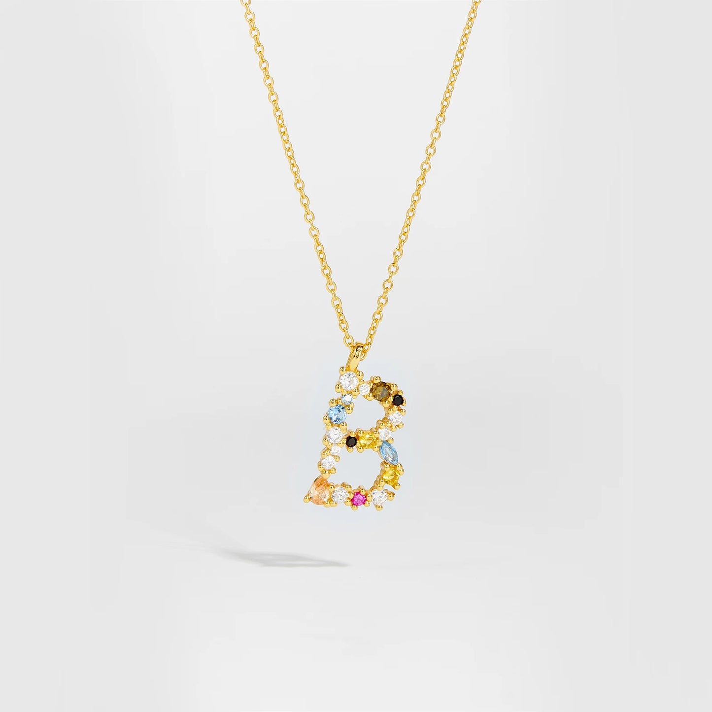 Gilded Grace Monogram Necklace Gold B