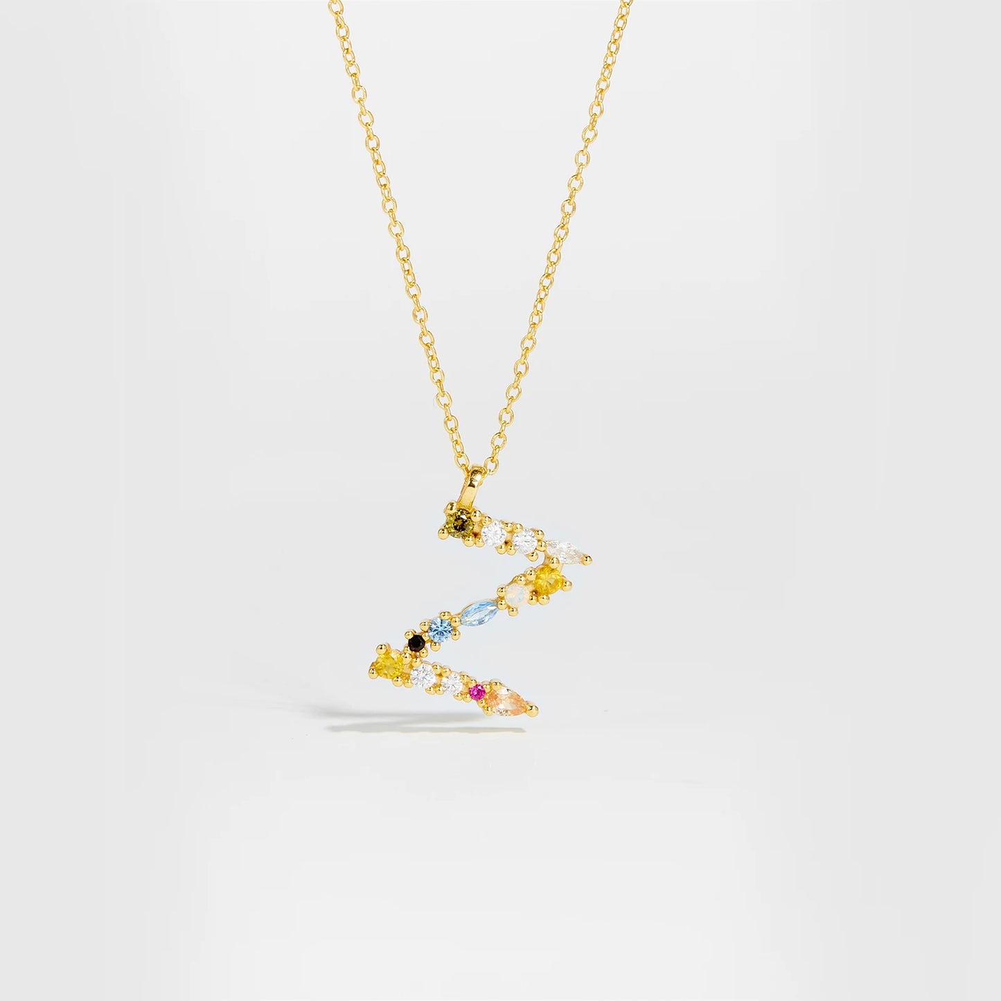 Gilded Grace Monogram Necklace Gold Z