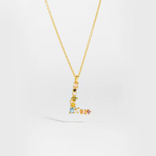 Gilded Grace Monogram Necklace Gold L