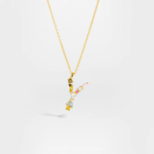 Gilded Grace Monogram Necklace Gold Y