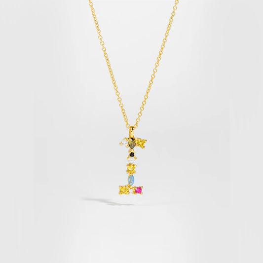 Gilded Grace Monogram Necklace Gold I
