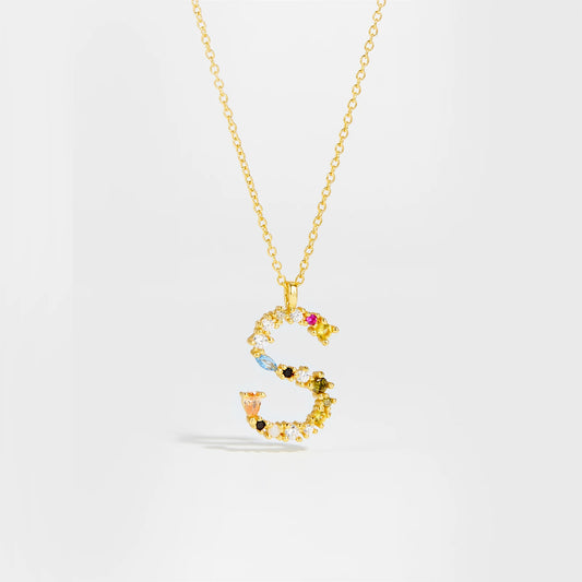 Gilded Grace Monogram Necklace Gold S