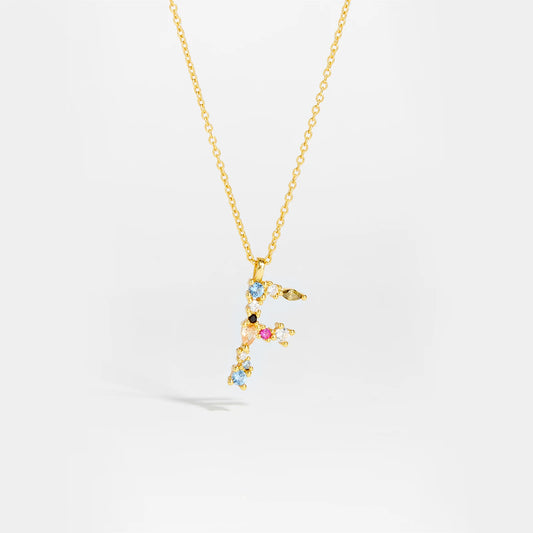 Gilded Grace Monogram Necklace Gold F