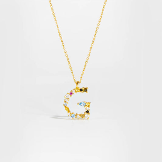 Gilded Grace Monogram Necklace Gold G